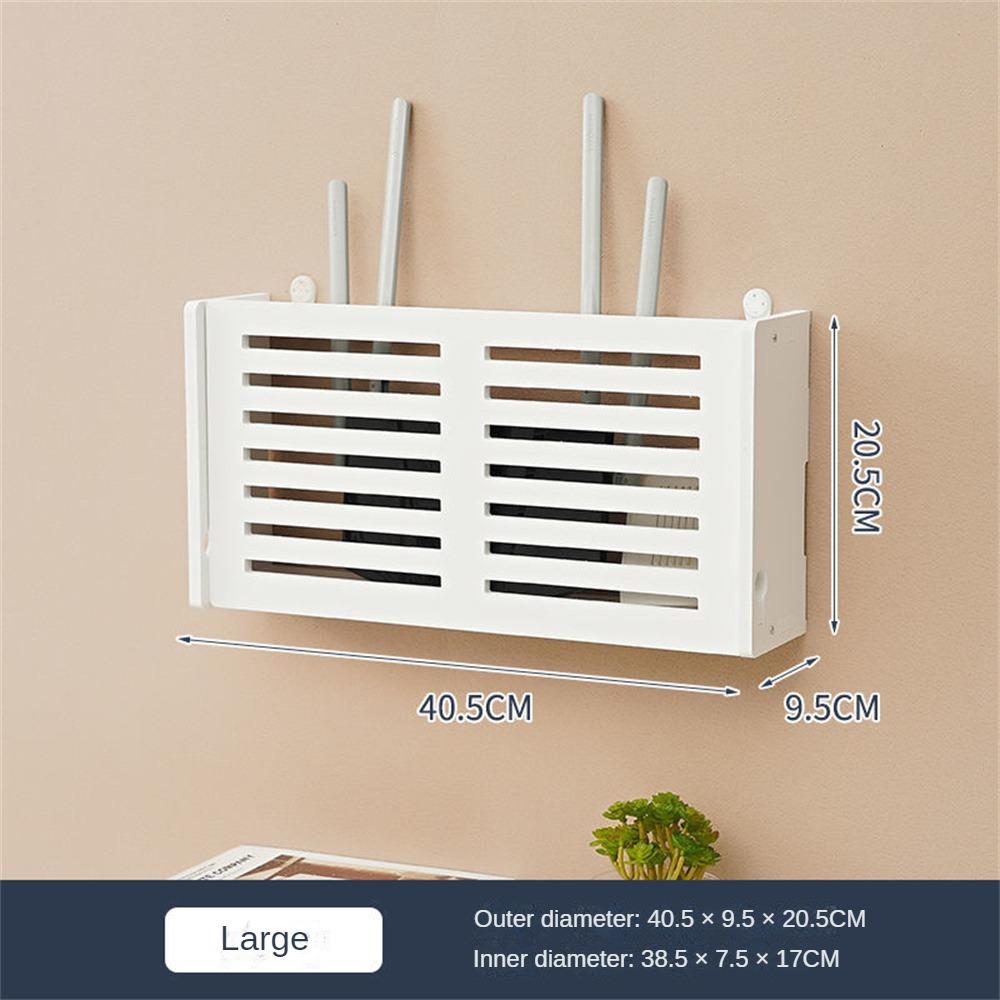 Wifi Router Storage Box Outlet Set Top Case Wall Mount Board Cover Hide Cable Switch Shelf Home Office Holder Hanging Organizers