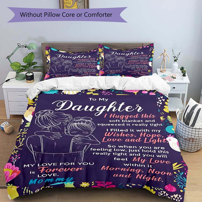 

3pcs Hug of Wishes Quilt Cover Set (1 Quilt Cover + 2 Pillowcases Without Pillow Core) 135x200cm
