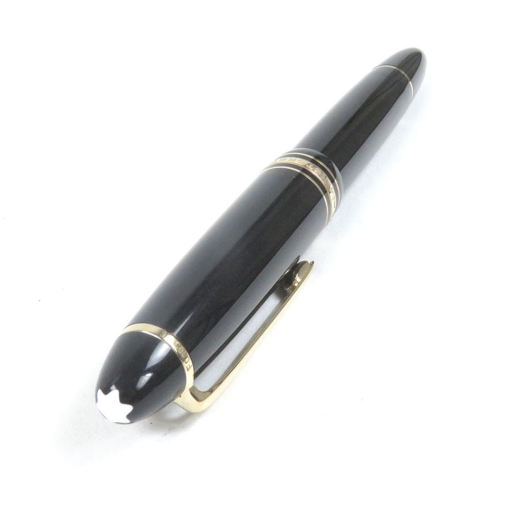 Great MONTBLANC fountain pen Meisterstck 146 Cap type Black gold 14K mens Used