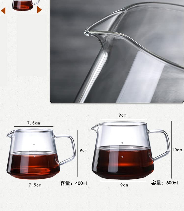 Gugrida 400ml 600ml Coffee Server Drip Coffee Server Hand Drip Coffee Server Heat Resistant
