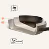 MEYER BAUHAUS Induction Nonstick Wok Pan (26cm) No PFOA Grey