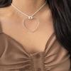 Delicate Tiny Bead Chain Choker Dainty Flower Pendant Necklace Simple Y2K Necklaces Everyday Jewelry for Women Girl