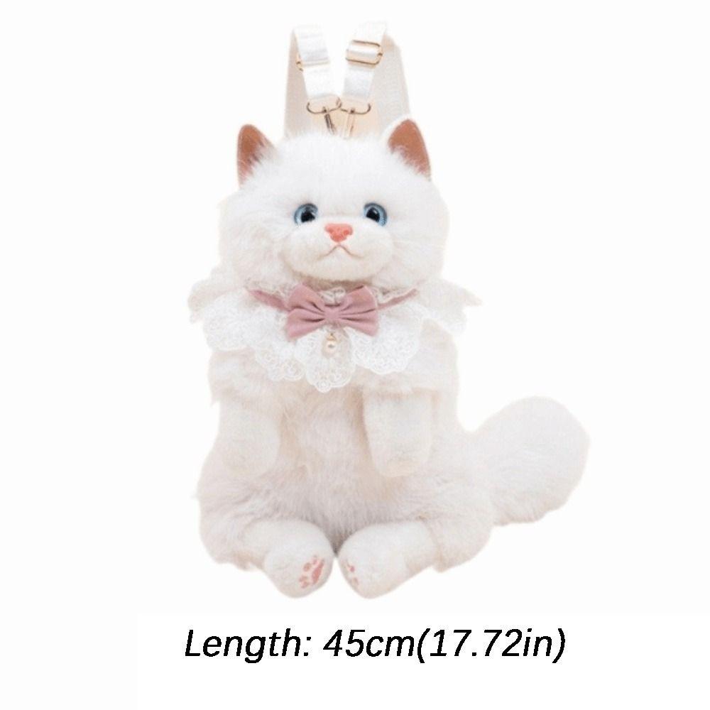 New Realistic Cat Simulated Puppet Cat Backpack Soft Fluffy Cute Cartoon Backpack Cat Backpack Gifts