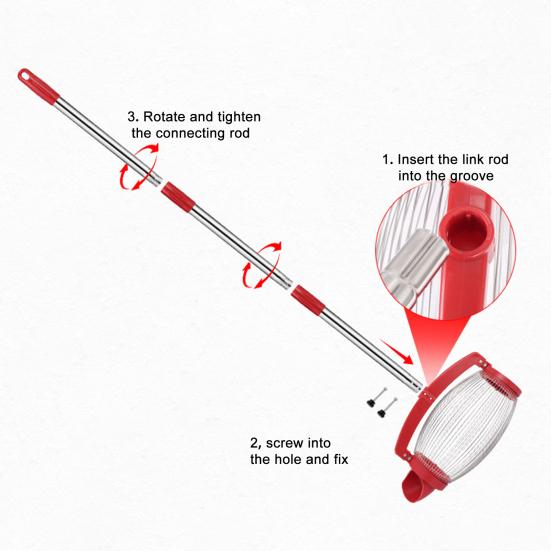 Extended Handle Stainless Thick Pole Storage Labor-saving with Bag Large Rolling