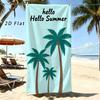 Tropical Palm Tree Hello Summer Beach Towel 1Pc Microfiber Waterproof Sandproof 2D Flat Printed Summer Holiday Pool Towel