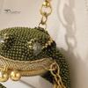 Cute Animal Shape Keychain Frog Coin Purse DIY Kit, Beaded Toad Craft Kiss Lock Mini Wallet Pouch, Handmade for Women Girls Handcrafted Kit