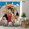 Pokmon Sword And Shield Bede & Allister With Chansey & Gengar Playful Prank Scene 2D Print Waterproof Shower Curtain, Clean Whi