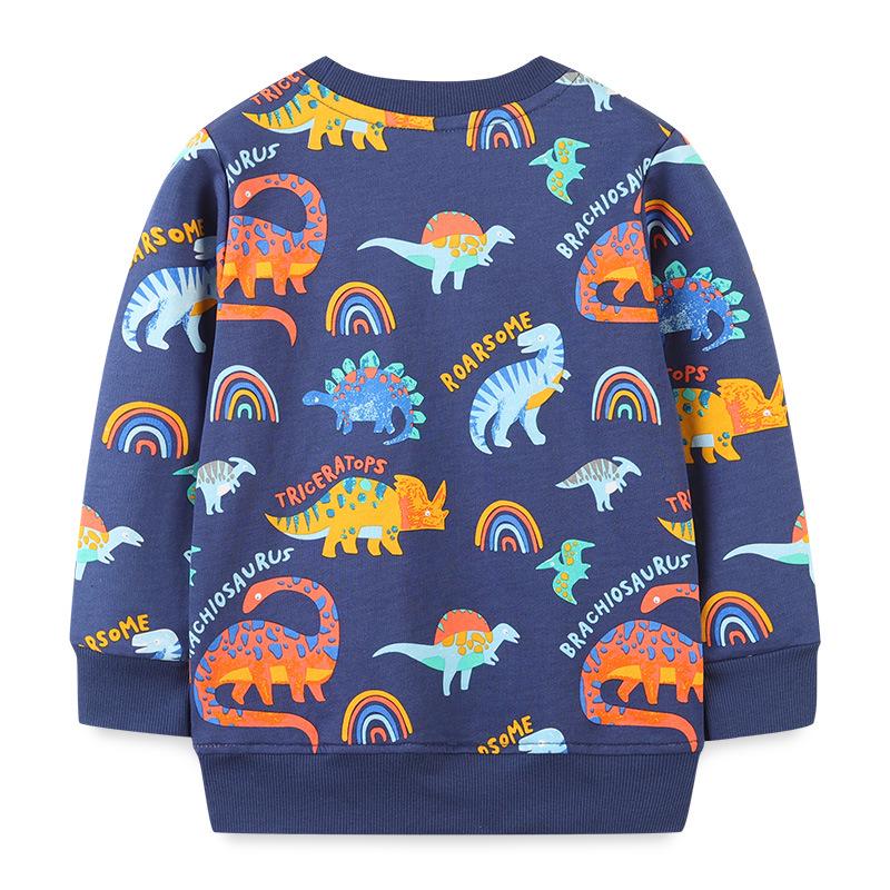 Autumn Children's Cartoon Terry Sweatshirt - European & American Style, Long-Sleeved for Boys