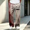 Herren Halloween Gestrickte Lange Hose mit Aufdruck für Feiertagskleidung