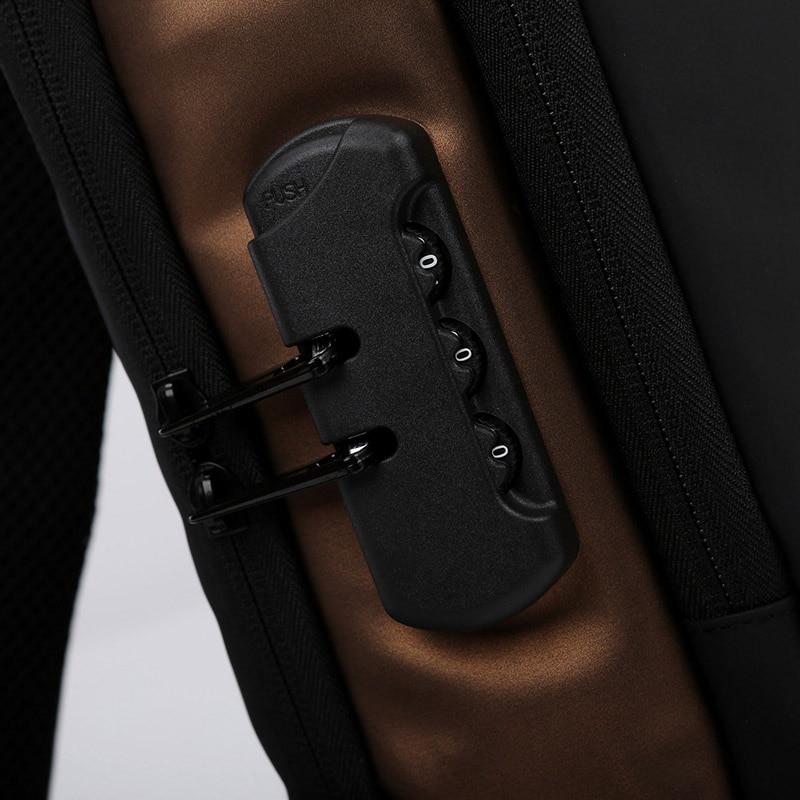 Męska wielofunkcyjna antykradzieżowa torba na ramię USB Crossbody Bag Travel Sling Bag Pack Messenger Pack Chest Bag