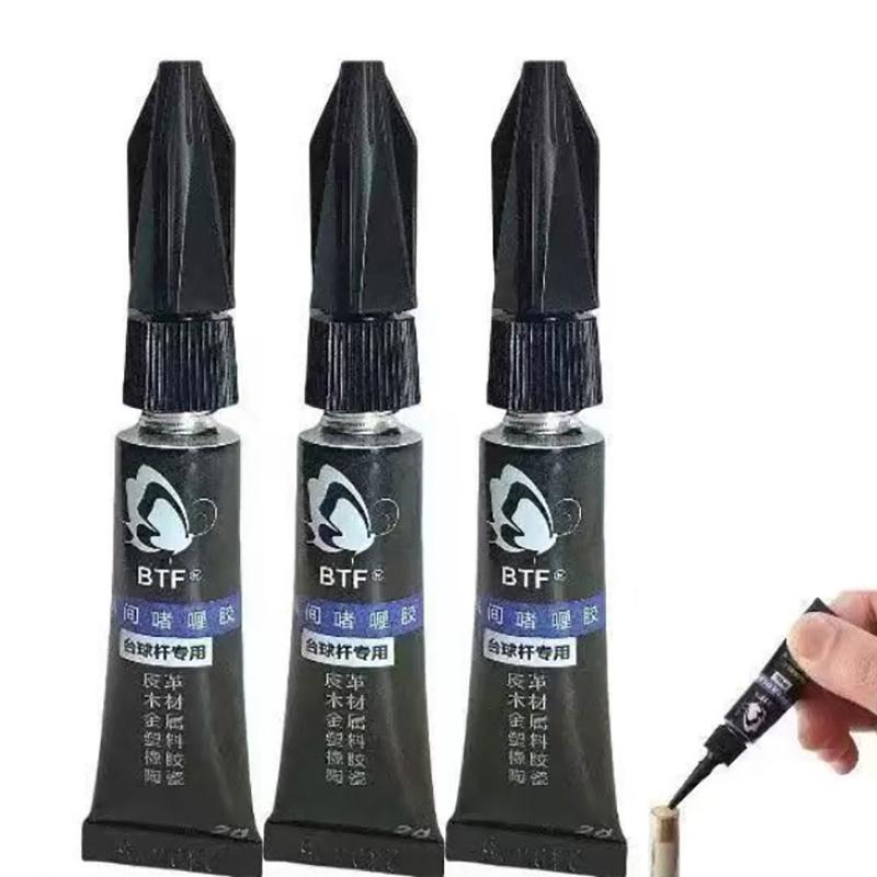 2Pcs Billiard Cue Tip Glue Billiard Cue Repair Pool Billiard Pool Cue Tip Repair Glue Increase Friction Cue Tip Repair Tool onesize