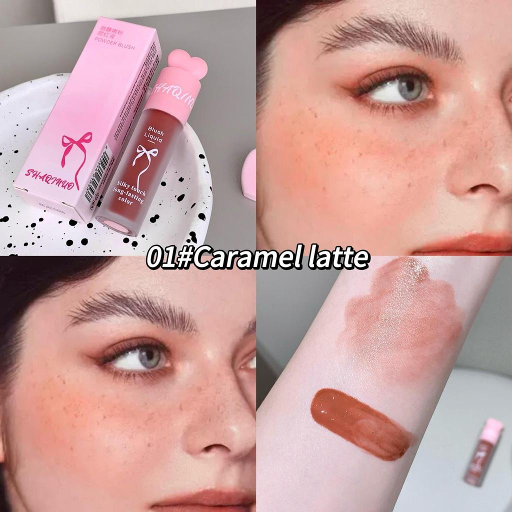 Liquid Blush SHAQINUO Natural Low Saturation Water Light Sponge Brush Head Multi-purpose Blush Liquid