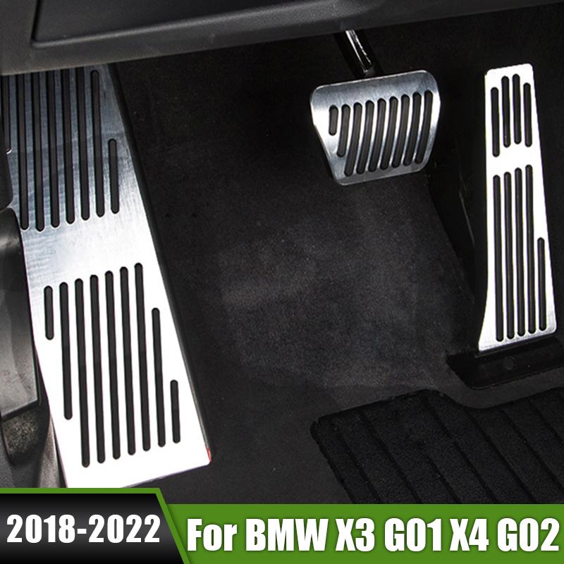 

Для BMW X3 G01 X4 G02 IX3 G08 2018 2022 алюминиевые автомобильные педали акселератора тормоза крышка подставка для ног педаль противоскользящая