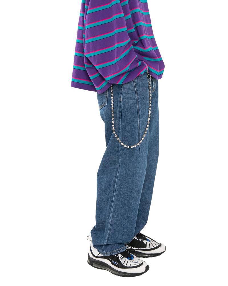 Unisex Hip-Hop Round Bead Trouser Chain - Chic Street Style Waist Chain