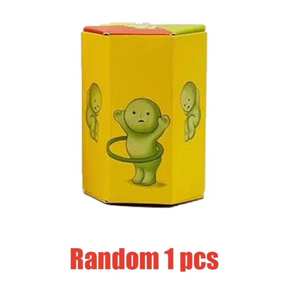 I. Модель Украшения Подарок Smiski Hippers Серия Йога Фитнес Мини Фигурка Милая Светящаяся в темноте Кукла Серия для Спальни Слепой Коробка