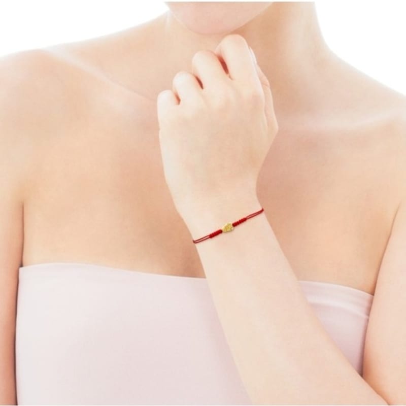 Tous Chinese New Year Bracelet In Gold and Red Cord/918431010