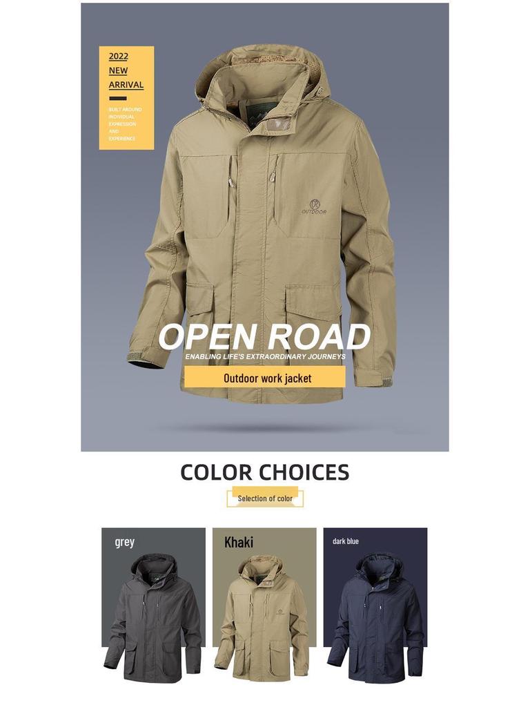 Men's Versatile Waterproof Windbreaker: Spring/Autumn Plus Size Casual Outdoor Sports Jacket