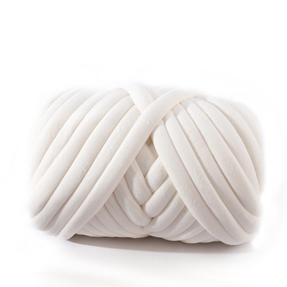 

Diy Blanket Yarn Velvet Core Cored Cotton Wool Arm Knitting Yarn Colorful Tube Yarn For Scarves Bedsides Mats Bags білий