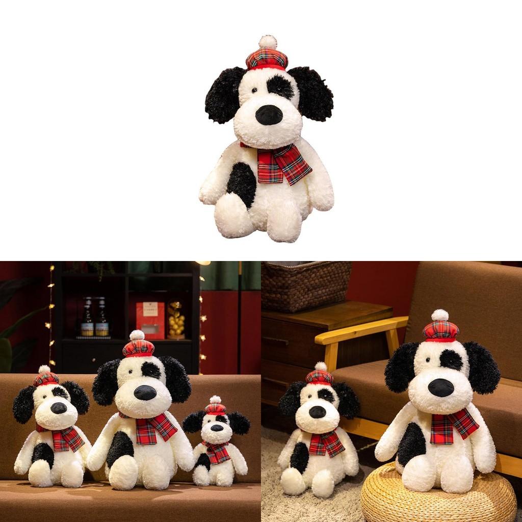 Scarf Dalmatian Dog Plush Toy Cute Cartoon Dog Doll Kids Decoration Birthday