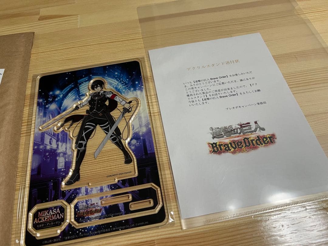 

[USED] Attack on Titan Mikasa Ackerman Acrylic Stand Akuta Breoda Winning Item