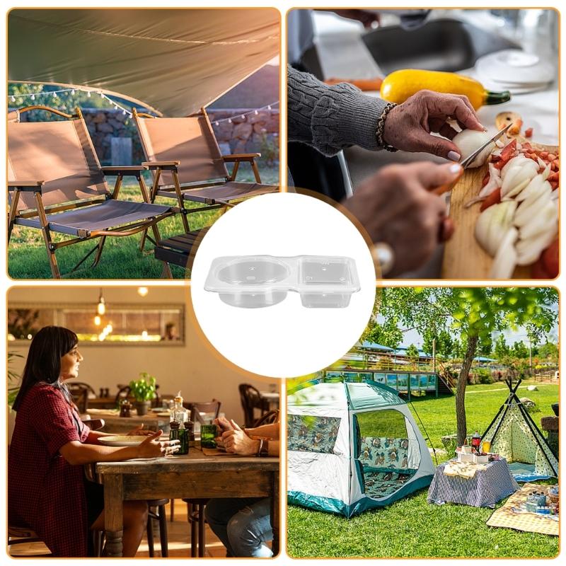 Small Food Container Sauce Box Sauce Container Sauce Dips Holders Seasoning Box Snacks Container Suitable for Sauce