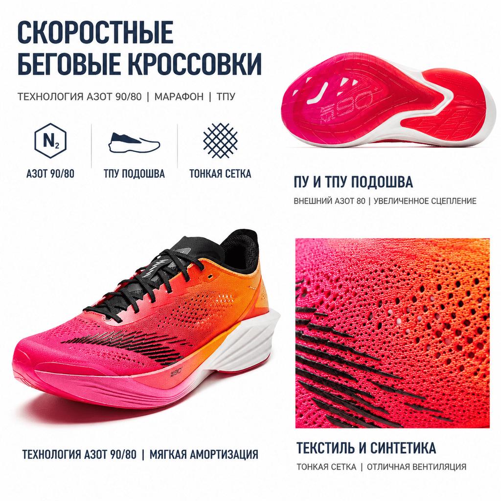 Anta Mach 6 Pro Advanced Competition Training Professional Cushioning Rebound Breathable Nitrogen Technology Running Shoes Men sneaker 112625584-1