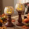 Halloween-Kürbislampe im Vintage-Stil Antike Ausführung Teelichthalter Lampe Herbst-Heimdekoration