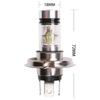 LED 100W H4 8000K 20 LED White Two Bulbs Head Light High Low Beam-Lamp