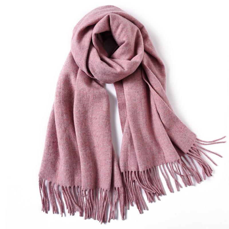 Pure Wool Scarf Winter Men and Women Senior Couple Grey Scarf Shawl Gift Boyfriend Birthday Gift