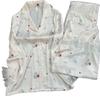 2026 Women's Ice Silk Floral Pajama Set: Long Sleeve Top, Long Pants, Lace Camisole with Bra Pads