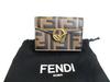 Authentische F IS FENDI FF Braun Leder Gold H/W Micro Dreifach-Geldbörse #b151 Vom Verkäufer überholt