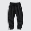 Winter Fleece Thickened Casual Pants Men's Tied Feet Solid Color Long Pants