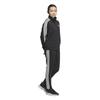 Adidas JVP36 Regular Fit Double Knit Track Size Women's 3-Stripes Pants, Black/White (JW9789), J/2XL
