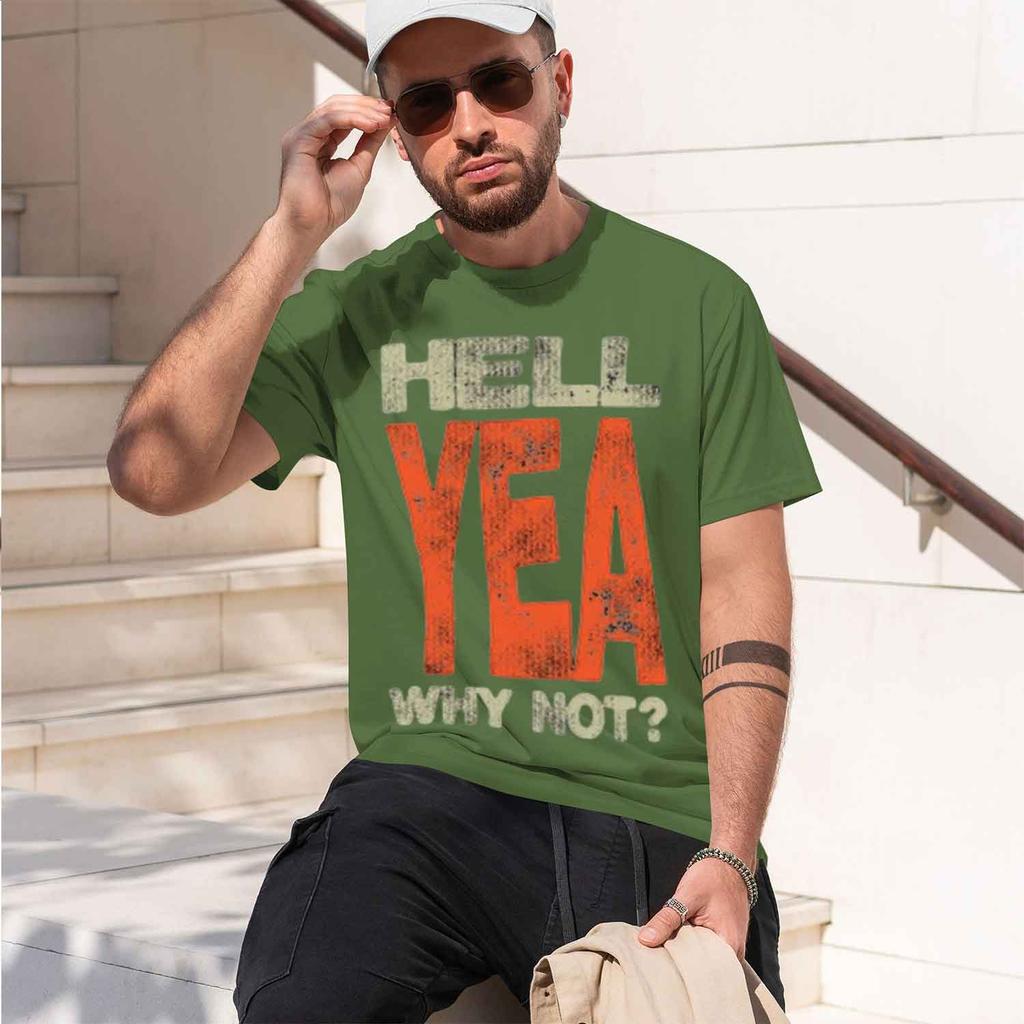 Coolmind X0074 Hell Yeah Attitude Hell Spirit Graphic Tee Exclusive Unisex Tshirt Streetwear T Shirt For Unisex Tee Shirt 2026 New Mod