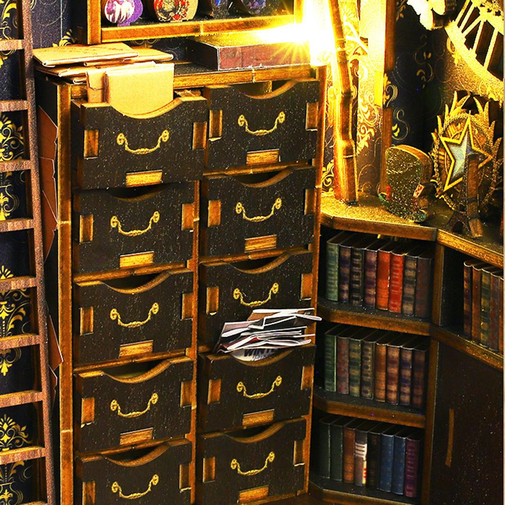 DIY Detective Books Nooks Kit With Sensor Light Personalized Decorative Handicrafts For Bookshelf
