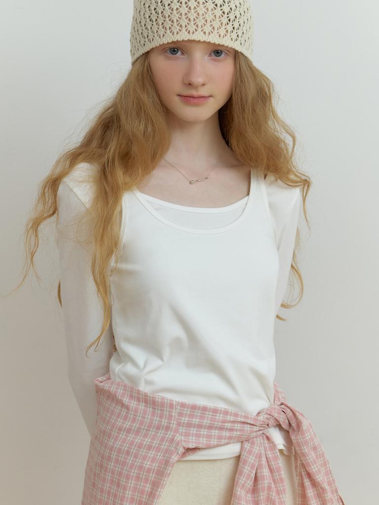 Liel Sou Layered T-Shirt_2Piece (Ivory)