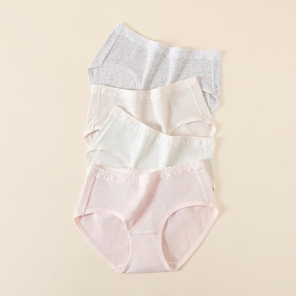 Fenteng 4-Pack Women's Cotton Lace Underwear