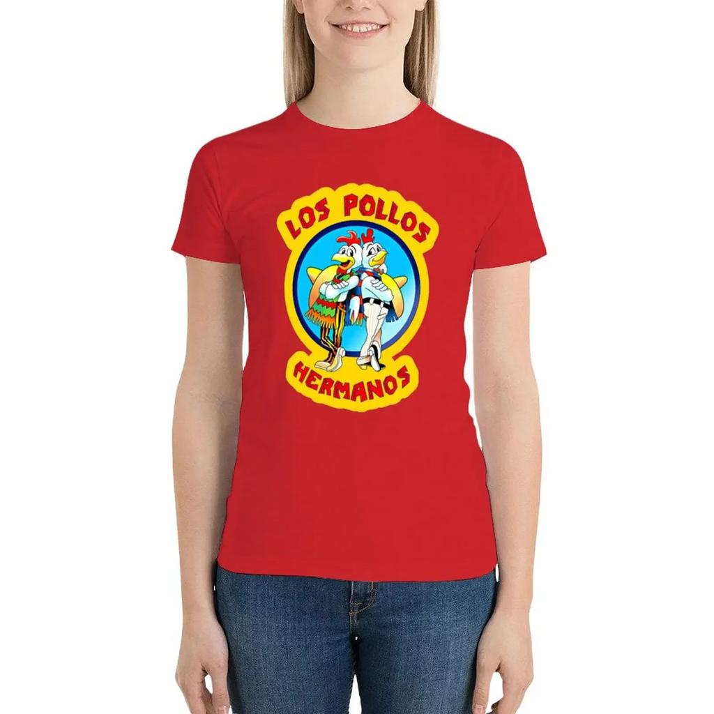 Los Pollos Hermanos T-Shirt lady clothes tees aesthetic clothes anime clothes t-shirt dress for Women plus size sexy
