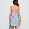 Women's Striped Halter Backless Dress - Spicy European and American Holiday Beachwear