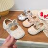 2026Spring style cute embroidered floral princess shoes for baby girls1-3Sweet little toddler with a bow
