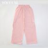 Mädchen Sommer Overalls 2024 Neue Atmungsaktive Kinder Hosen für Mittlere und Große Kinder Lose Sport Hosen Breite Bein Hosen