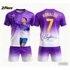 2026 Special Ronaldo # 7 Fan Football Jersey Tee Shorts Set Women Men Portugal Fans Shirt and Shorts Summer Kids 2 Piece Set