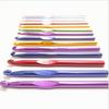 Factory Sale 12Pcs/Set 2mm-8mm Colorful Aluminum Crochet Hook Knitting Needles for Weave Craft Hand Knitting