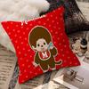 Anime M-Monchhichi Cushion Cover Car Throw Pillow Case For Sofa Car Christmas Gift 40x40cm 45x45cm