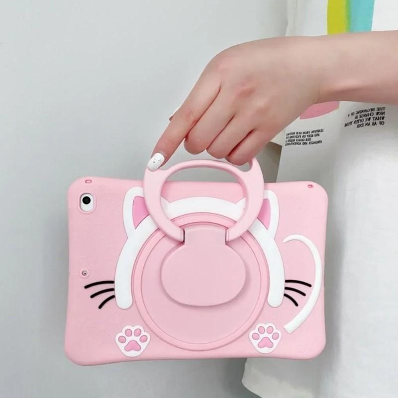 Case for ipad pro mini air and Samsung tablet Tab Kids Case For Xiaomi Mipad 5/6 pro RedMi Pad SE 11" pulgadas silicona cute cat case carrying stand