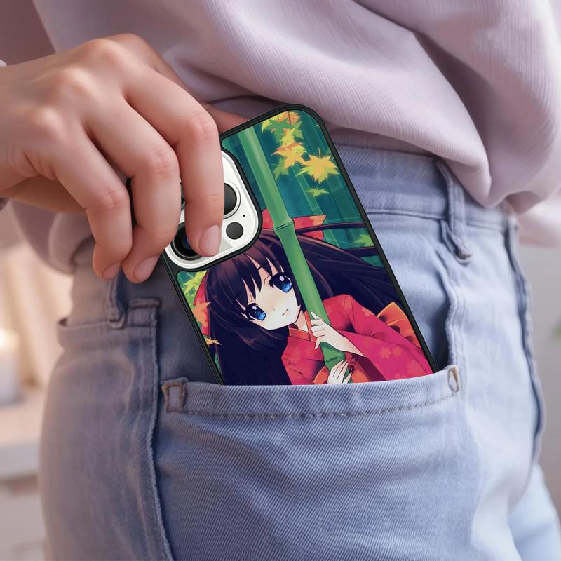 Japanese Style Anime Girl Phone Case For iPhone 17 Air 15 16e 14 13 Pro Max Coque 12 11 Pro Max PLUS cover
