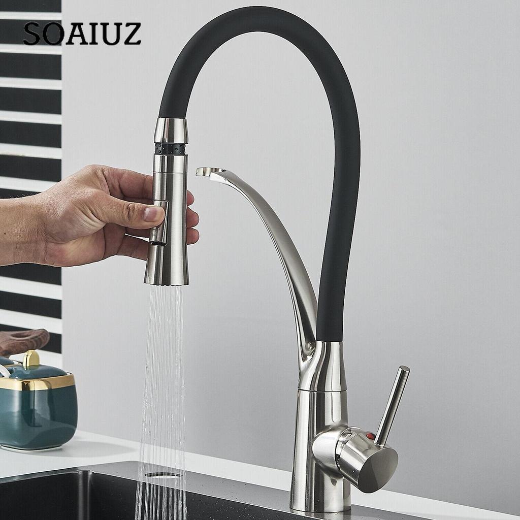 Kitchen Faucet 360° Stainless Steel Extendable Faucet with Shower Faucet for Kitchen