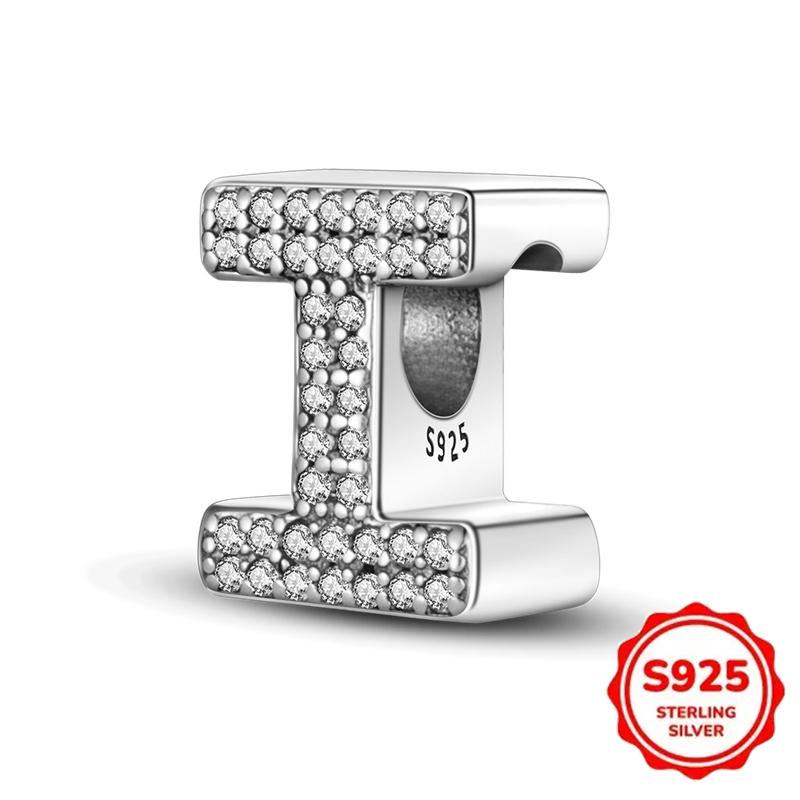 Trendy Fashion Classic 26 Alphabet Letters Charm Bead Components Bead Components Authentic Original Retro Zircon Copper Metal Designed For Women