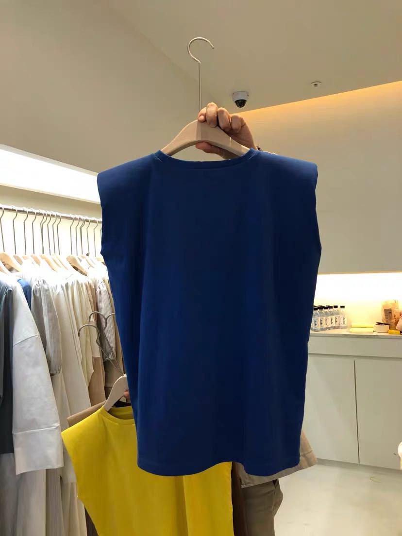 

Однотонный женский повседневный жилет без рукавов с круглым вырезом на лето - свободный крой, мода в корейском стиле XL темно-синий