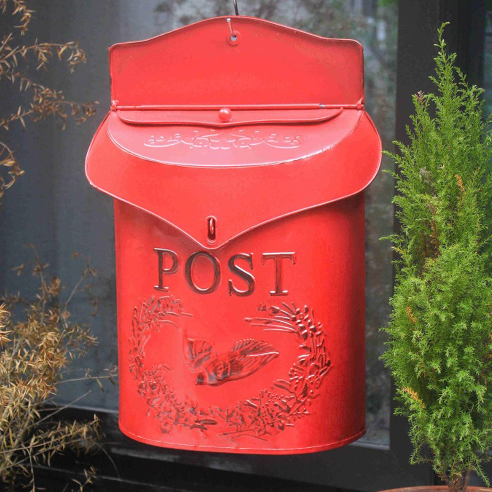 

Vintage Wall Mounted Post Box Metal Mailbox for Indoor Ourdoor